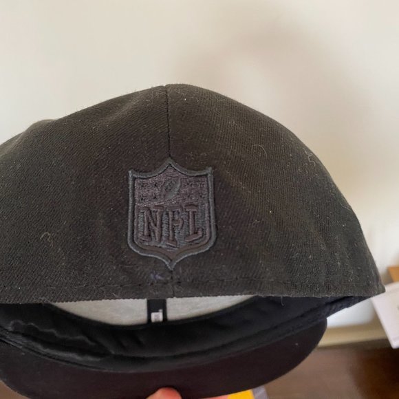 Nwt RARE Black Out Atlanta Falcons New Era 59Fifty Fitted NFL Hat Cap 7 1/2 ATL - Picture 4 of 5